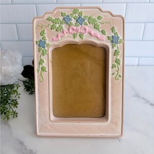 Vintage Pink Floral Picture Frame, Cottagecore Photo Frame, Pastel Flower Frame